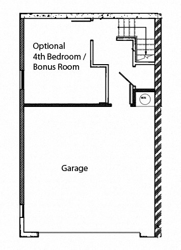 Floor plan for 3 beds, 3.5 baths, 1837 sqft